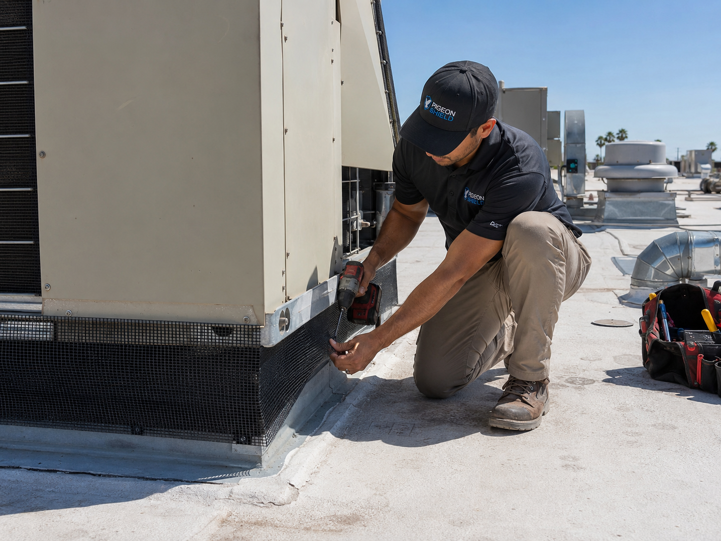 AC Unit Pigeon Proofing for Rooftop and Ground Equipment