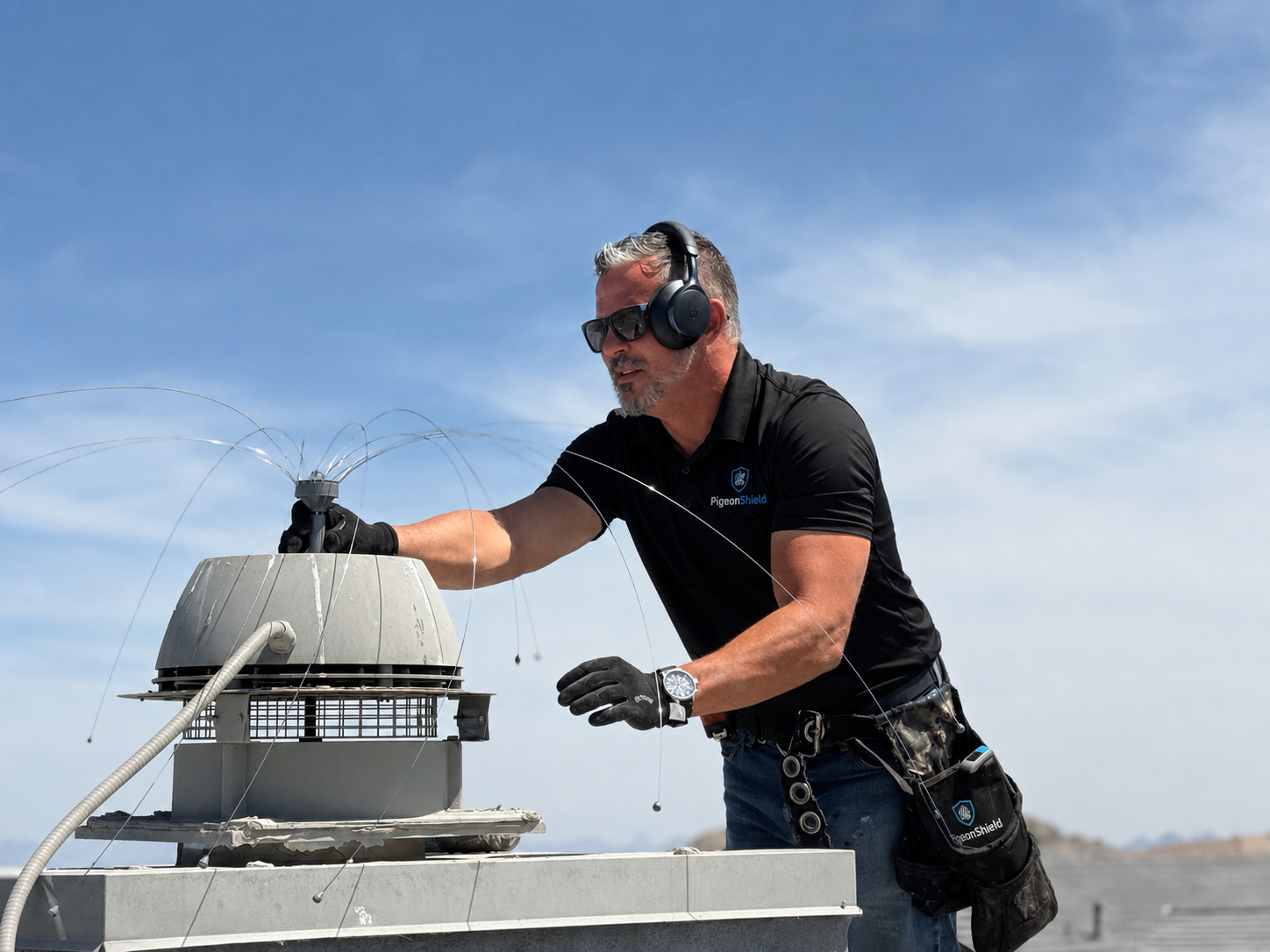 Spider Wire Pigeon Deterrents for Rooflines, Ledges, Signs & Parapets